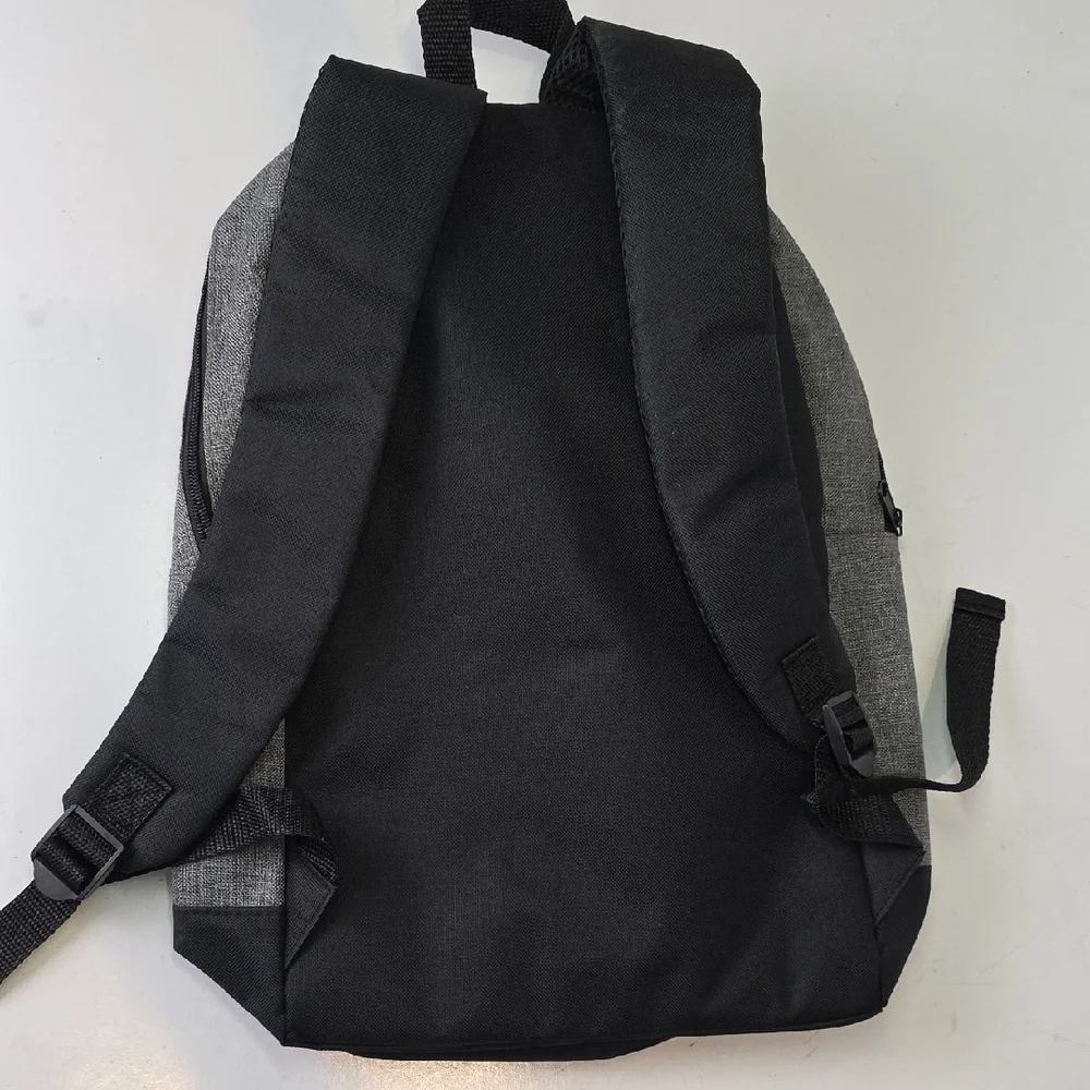 Gray and Black Unisex Backpack‎ For School Travel Work New